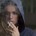 woman smoking hemp