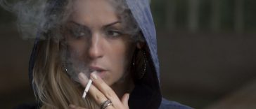 woman smoking hemp