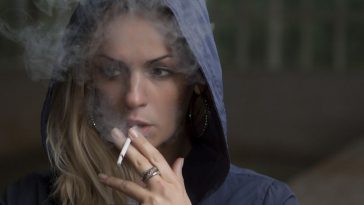woman smoking hemp