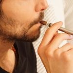 man vaping