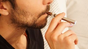 man vaping