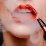 woman vaping