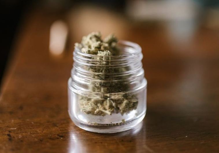 cannabis in jar