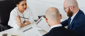 attorney with clients