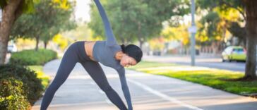 fit woman exercising outdoors