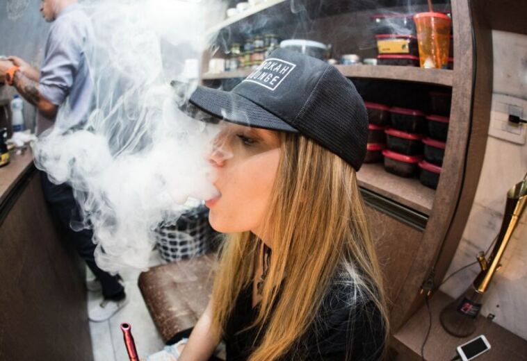 woman vaping