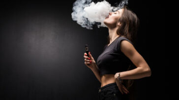 woman vaping