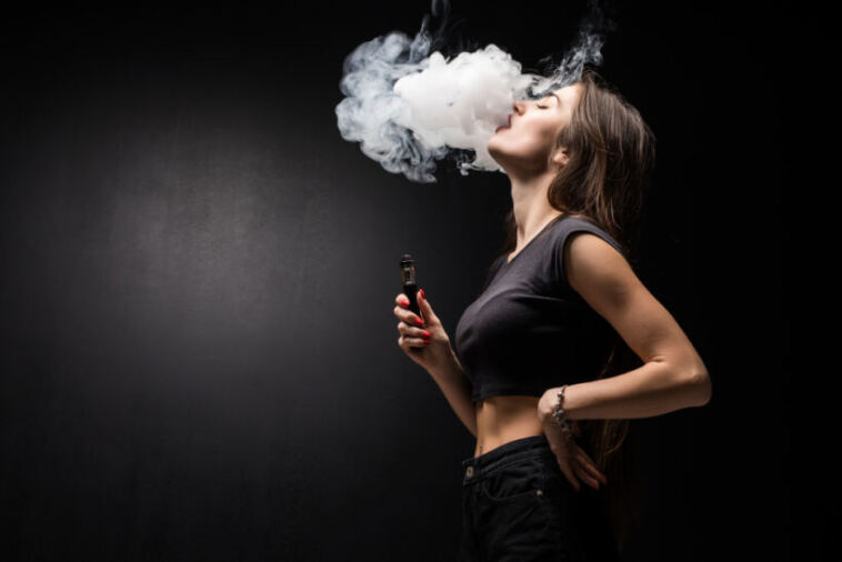 woman vaping