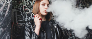 woman with vape