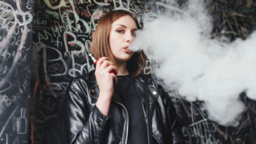 woman with vape